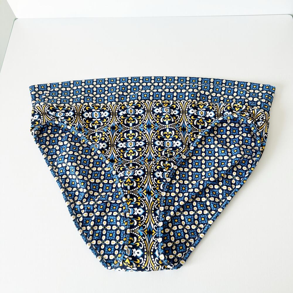 NWOT Tommy Bahama Blue and Yellow Medallion Print Bikini Bottoms XL